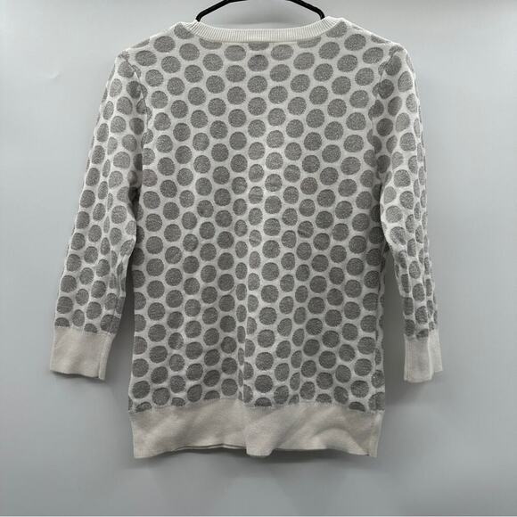 Halogen x Atlantic Specific White & Silver Glitter Long Sleeve Sweater Size M - Picture 5 of 10